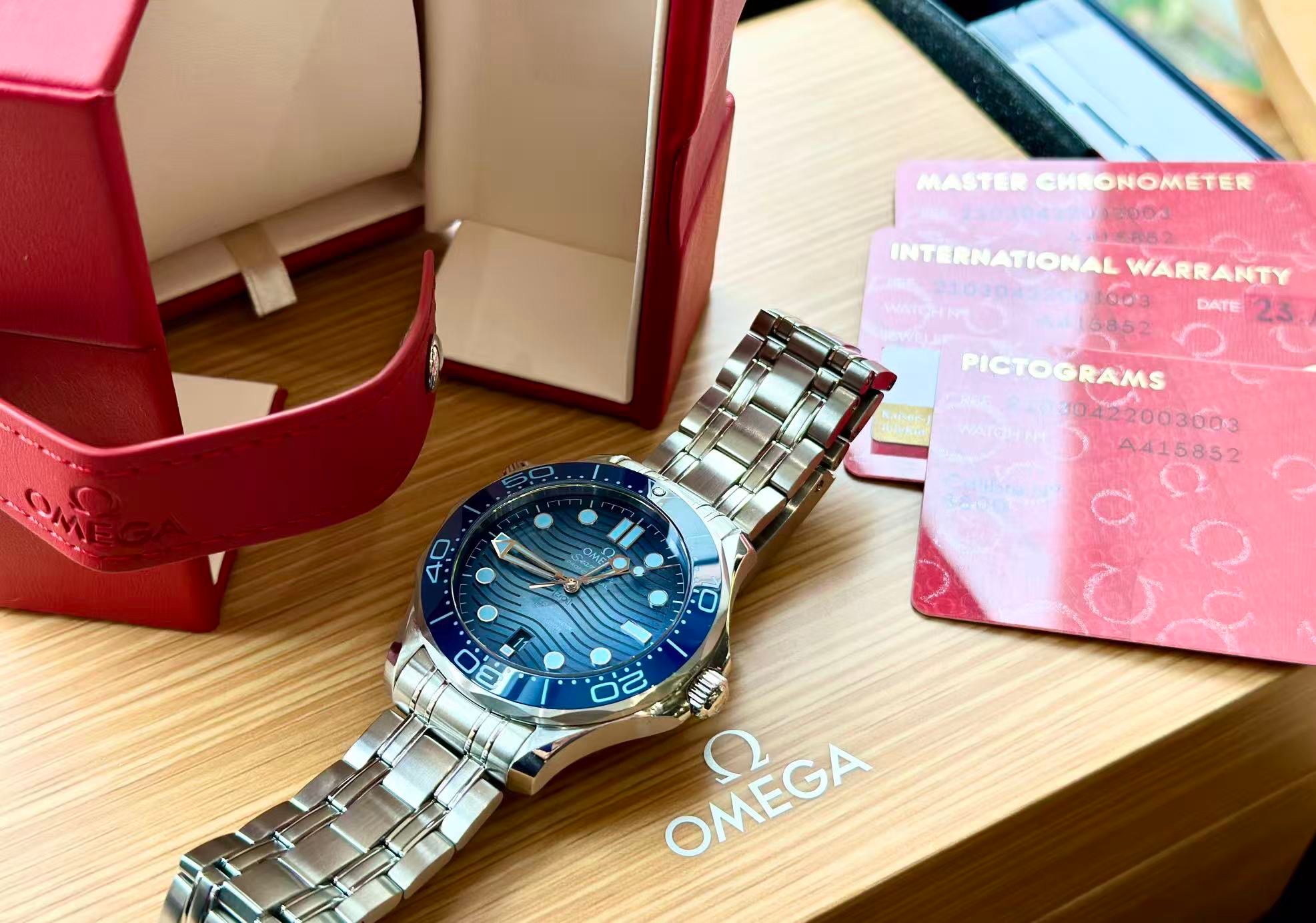 Omega Seamaster Summer Blue 210.30.42.20.03.003 with Box and Papers