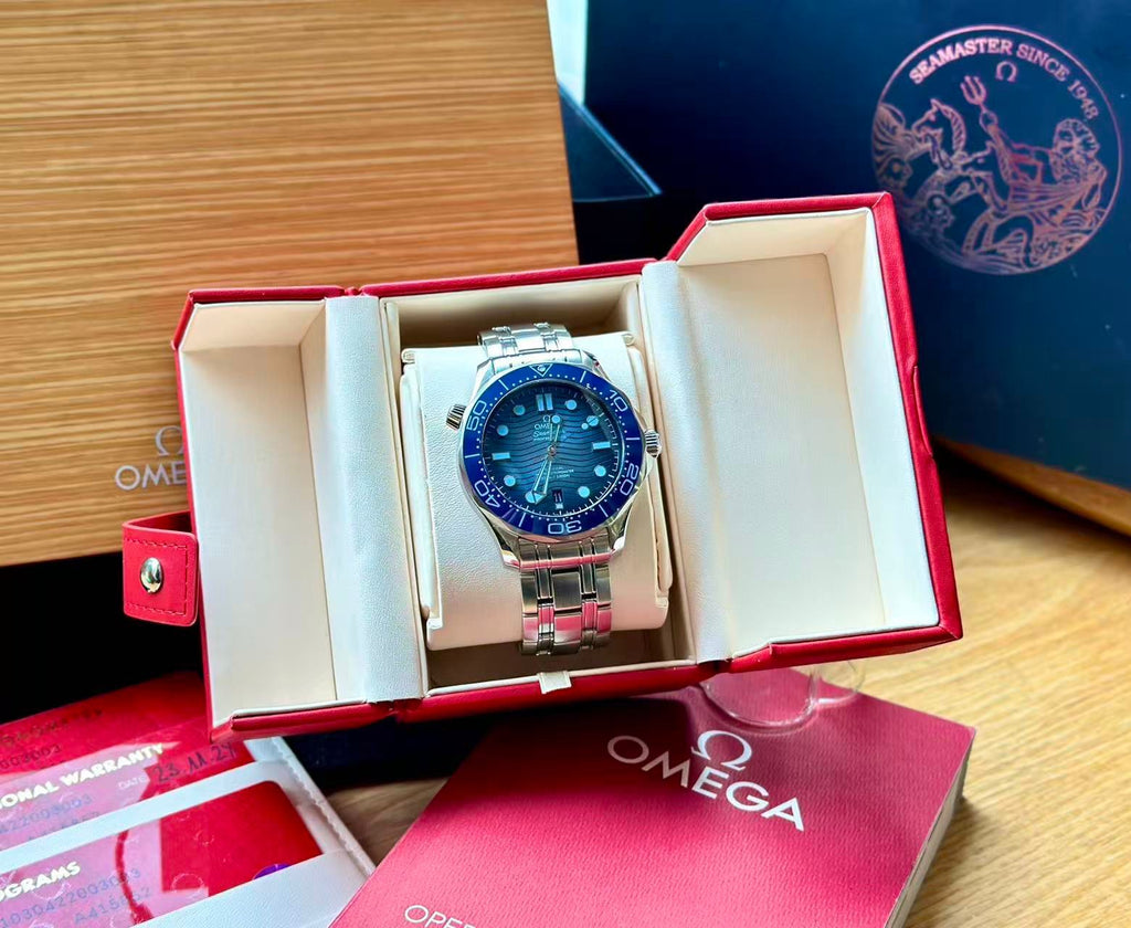 Omega Seamaster Summer Blue 210.30.42.20.03.003 with Box and Papers
