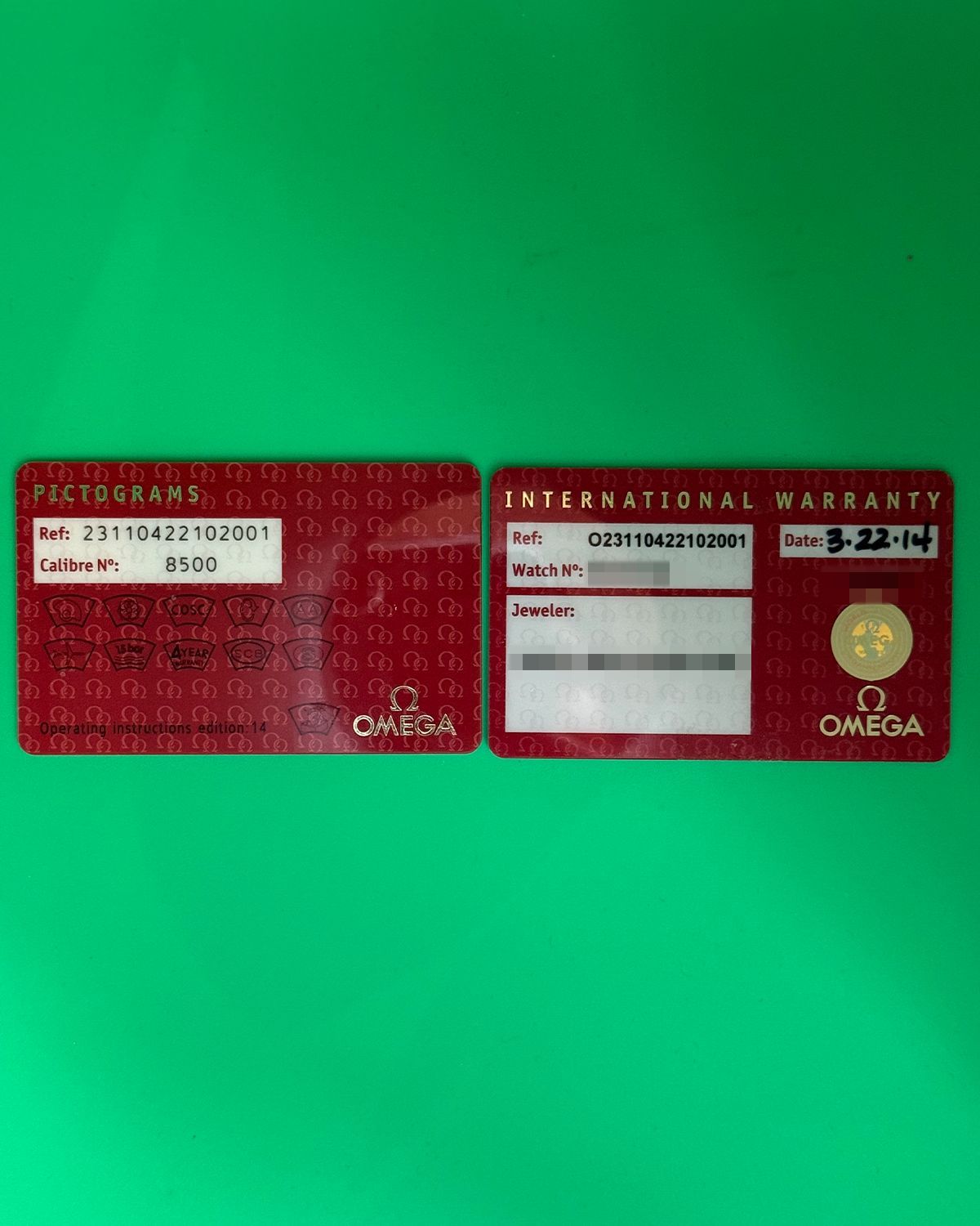 Omega 231.10.42.21.02.001